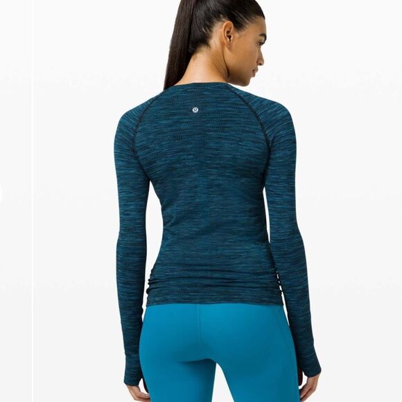 Lululemon Swiftly Tech Long Sleeve 2.0 Prism Stripe Turquoise Tide Multi 214 - Picture 7 of 7